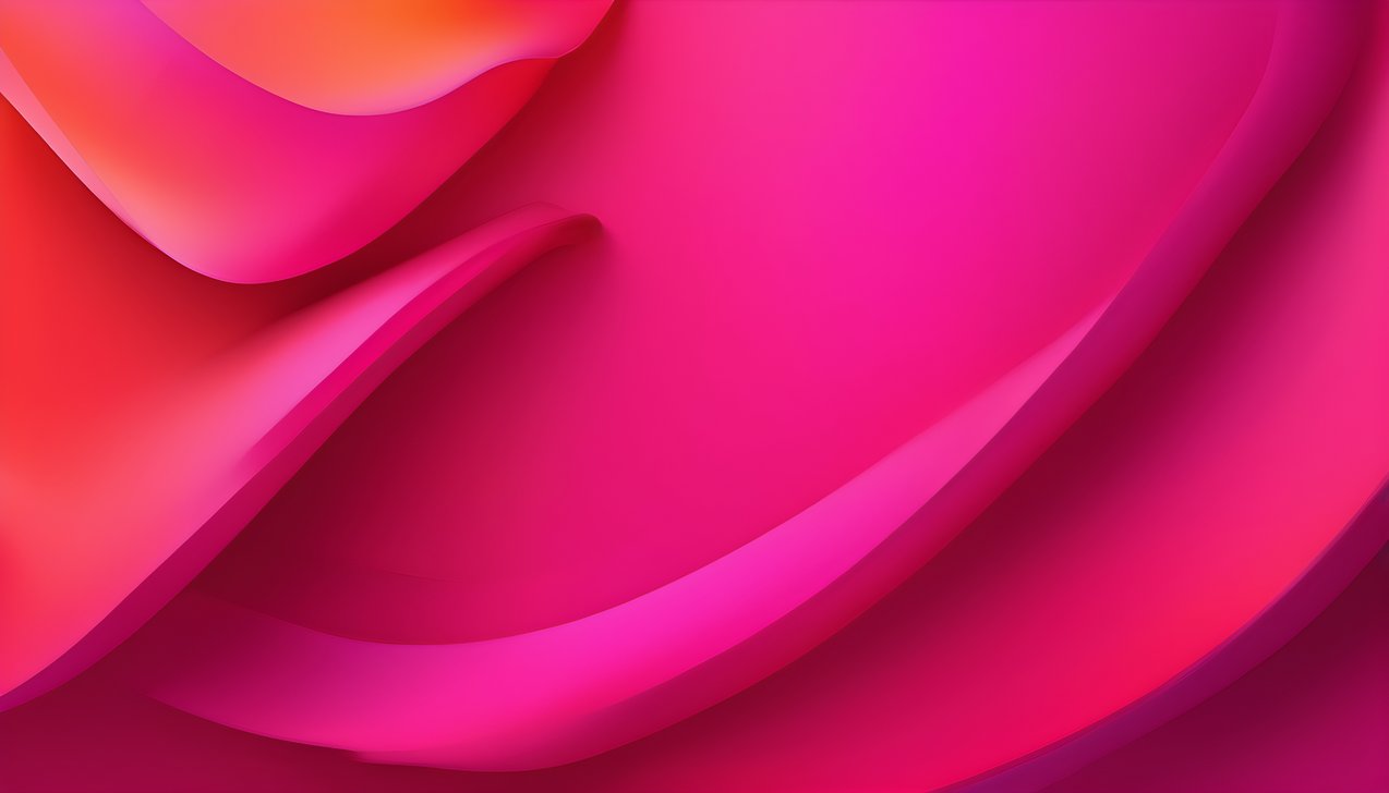 A luminous gradient mesh blending orange, pink and magenta tones