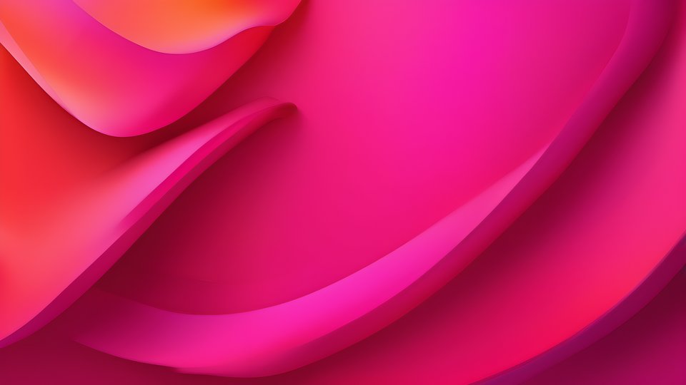 A luminous gradient mesh blending orange, pink and magenta tones