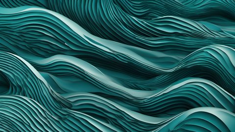 Deep teal gradients flowing in smooth waves with high contrast