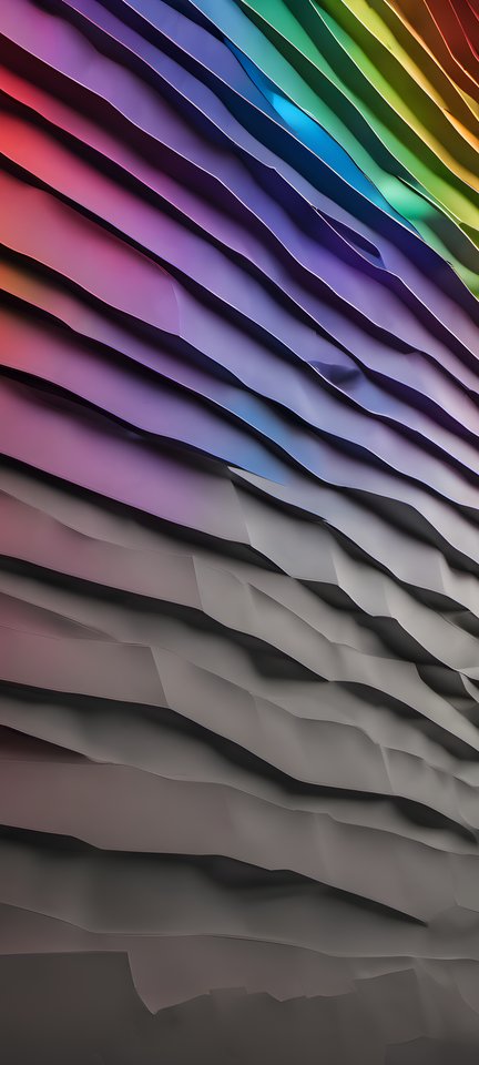 Prism light splitting into a spectrum on a matte wall with high contrast