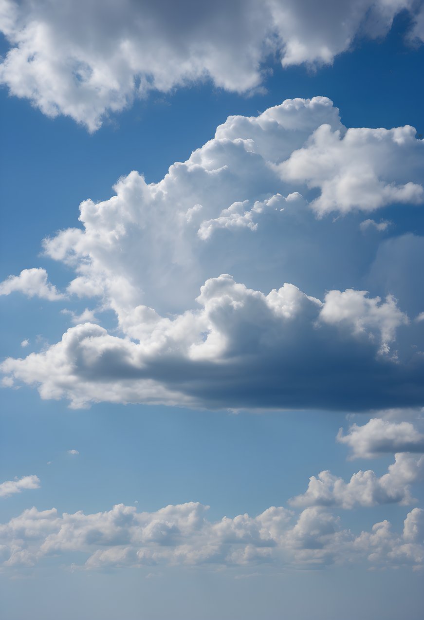 One small cloud drifting in a vast blue sky with vast negative space