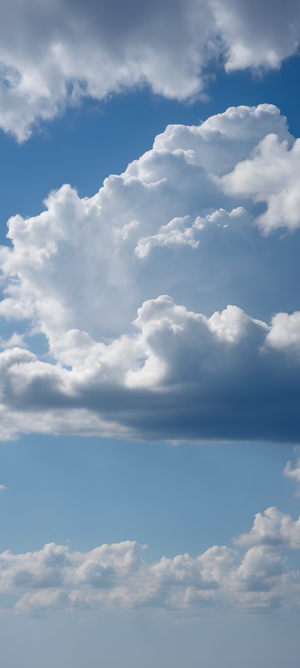 One small cloud drifting in a vast blue sky with vast negative space