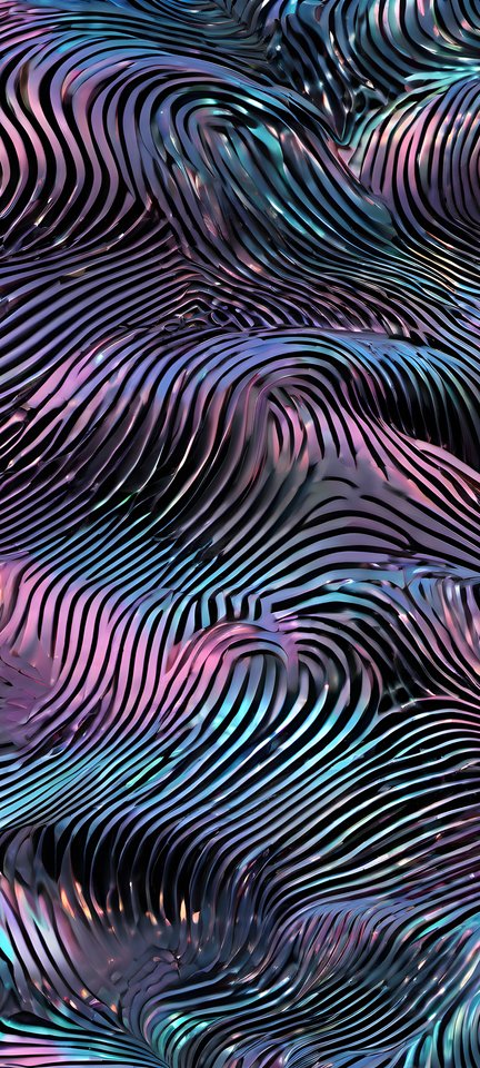Holographic foil rippling in soft waves with high contrast