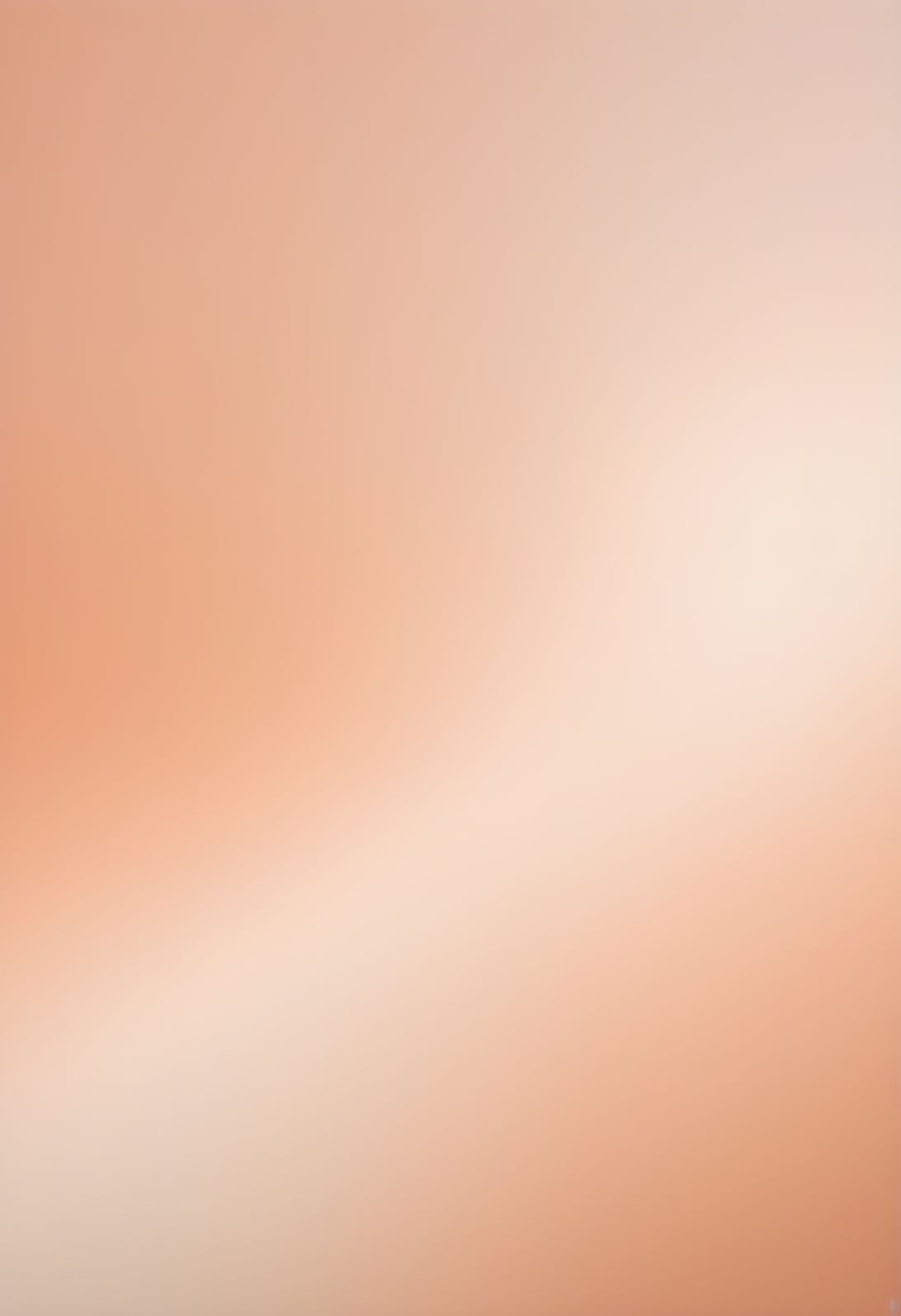 A soft gradient from peach into cream with vast negative space