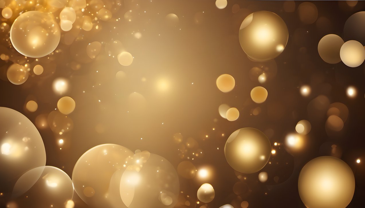 Warm gold bokeh orbs drifting across a dark, softly blurred background