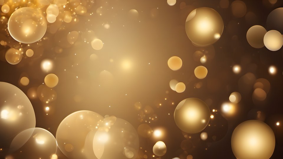Warm gold bokeh orbs drifting across a dark, softly blurred background