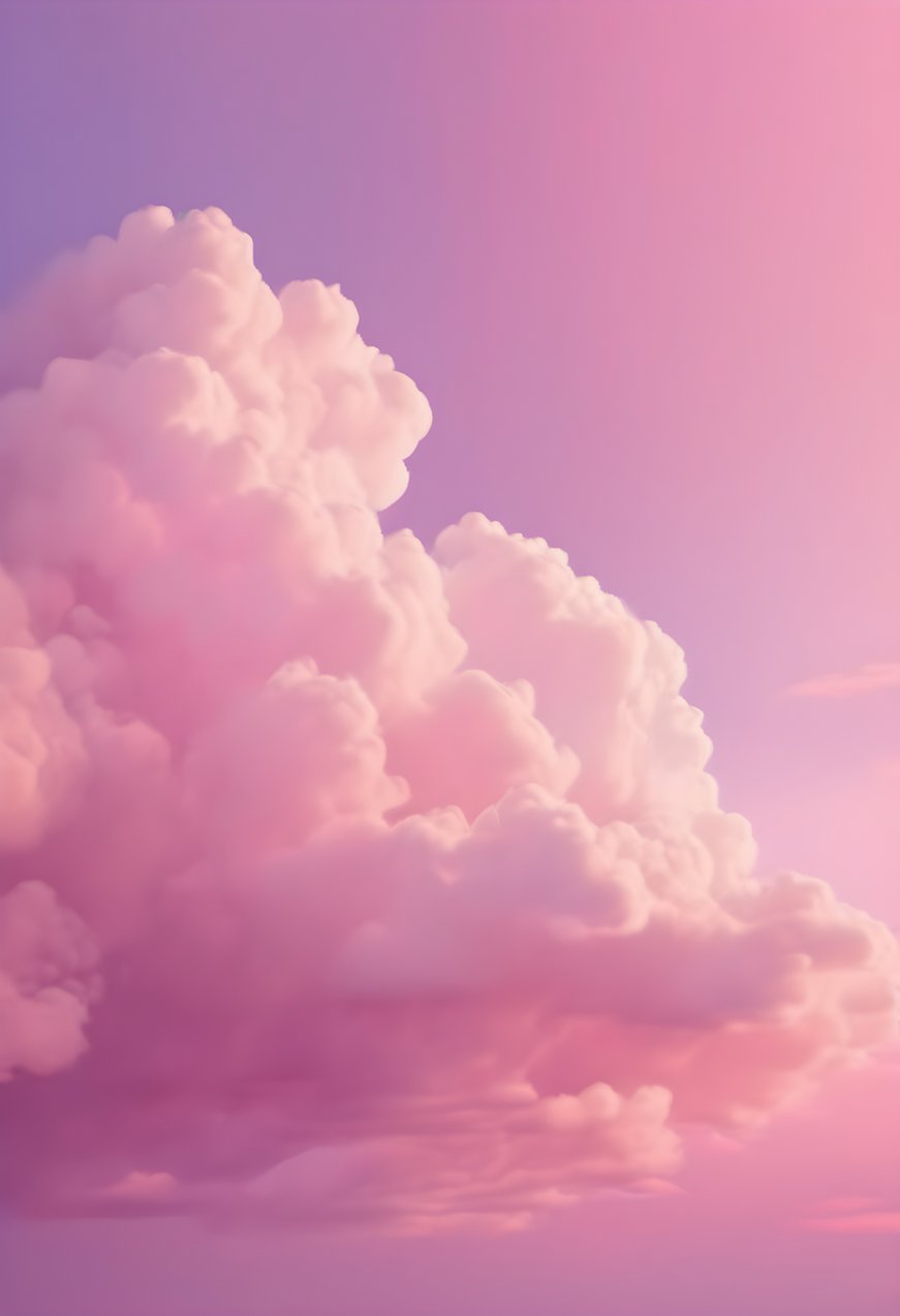 Pastel clouds of pink, lavender and cream blending in a smooth gradient